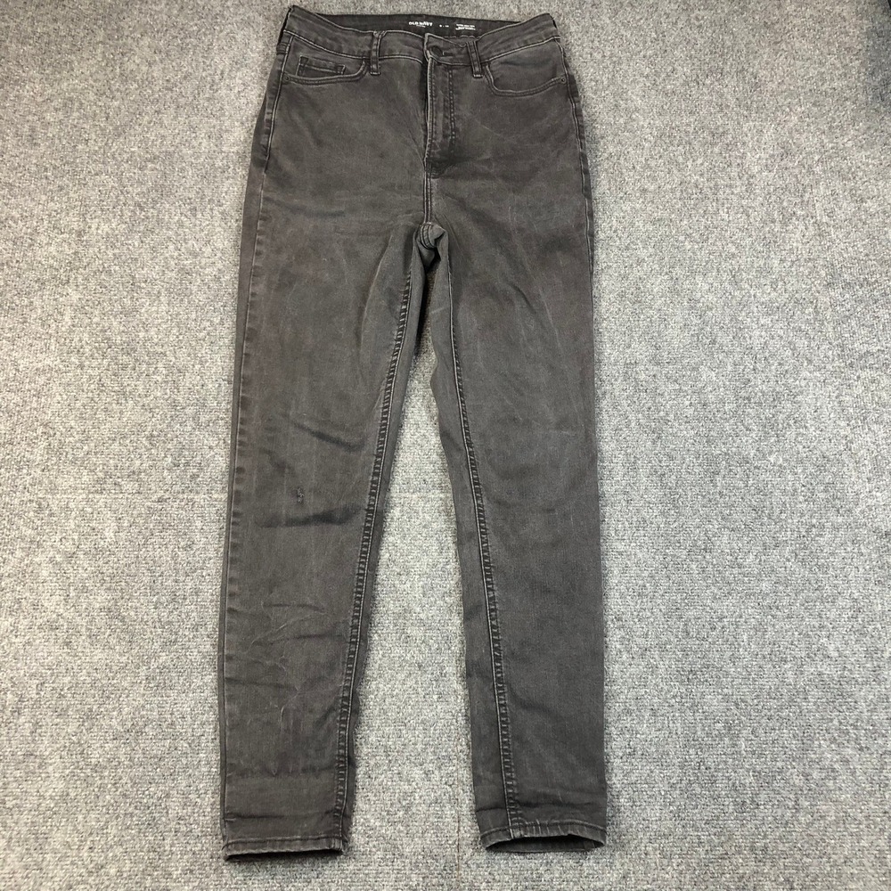 Old Navy Rockstar‎ Super Skinny Jeans Extra High Rise Black Wash Women Size 8-12